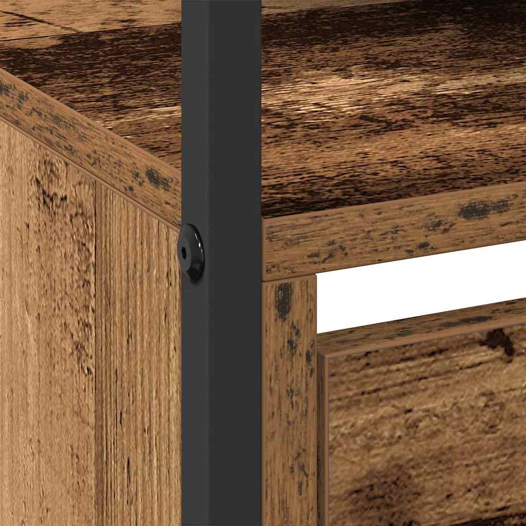 Skříň Na Obuv 100 X 34 X 112 Cm Kompozitní Dřevo Staré Dřevo