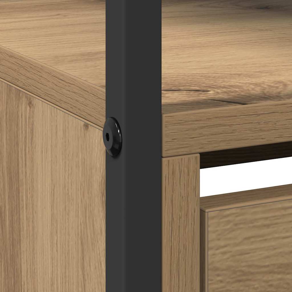 Skříň Na Obuv 100 X 34 X 112 Cm Kompozitní Dřevo Artisanový Dub