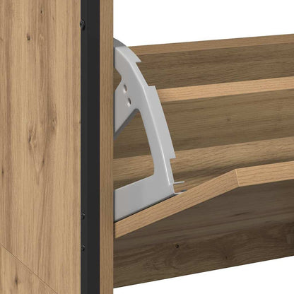 Skříň Na Obuv 100 X 34 X 112 Cm Kompozitní Dřevo Artisanový Dub