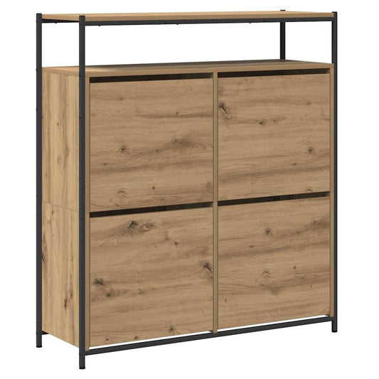 Skříň Na Obuv 100 X 34 X 112 Cm Kompozitní Dřevo Artisanový Dub