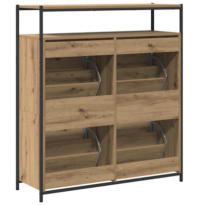 Skříň Na Obuv 100 X 34 X 112 Cm Kompozitní Dřevo Artisanový Dub