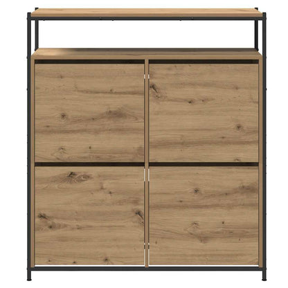 Skříň Na Obuv 100 X 34 X 112 Cm Kompozitní Dřevo Artisanový Dub