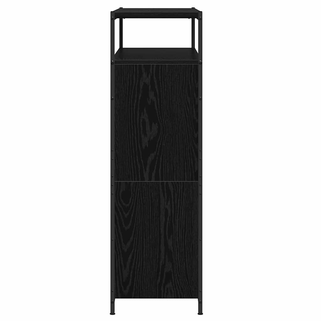 Skříň Na Obuv 100 X 34 X 112 Cm Kompozitní Dřevo Černý Dub