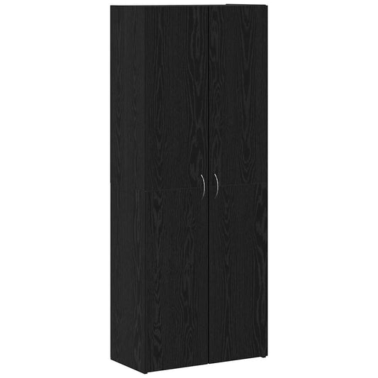 Kancelářská Skříň Černý Dub 60 X 32 X 152,5 Cm Kompozitní Dřevo