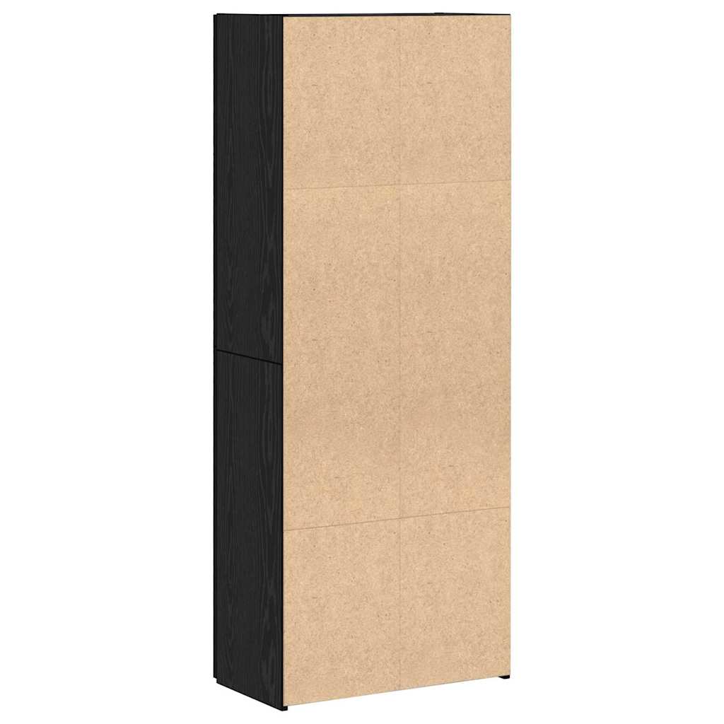 Kancelářská Skříň Černý Dub 60 X 32 X 152,5 Cm Kompozitní Dřevo