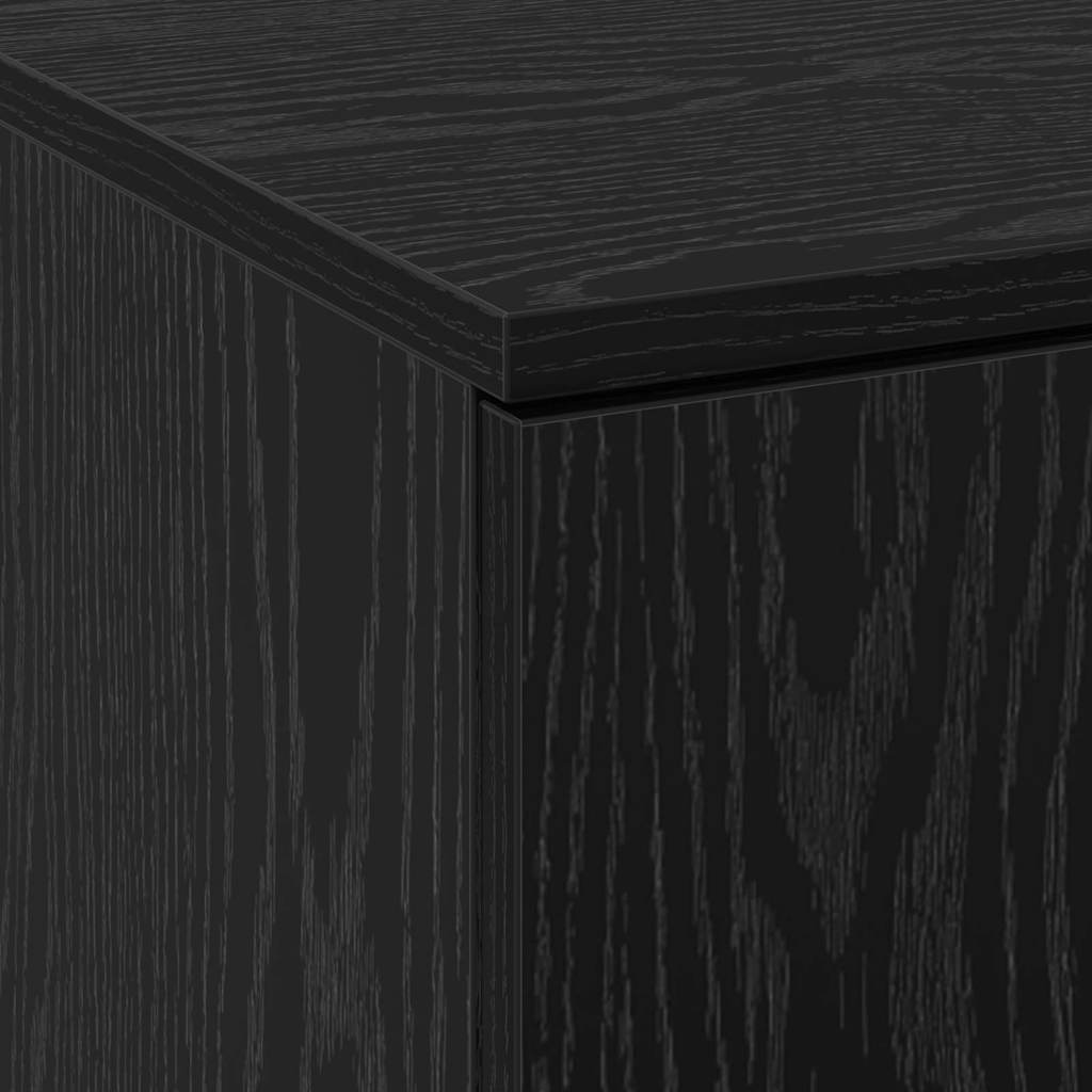 Highboard 60 X 35 X 180 Cm Kompozitní Dřevo Černý Dub