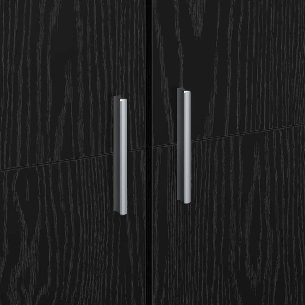 Highboard 60 X 35 X 180 Cm Kompozitní Dřevo Černý Dub