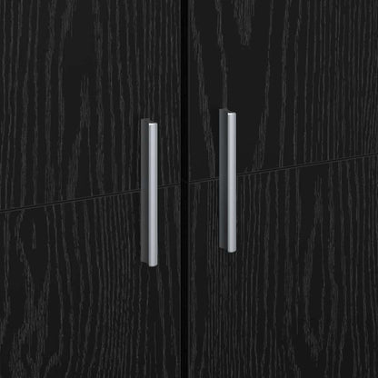Highboard 60 X 35 X 180 Cm Kompozitní Dřevo Černý Dub