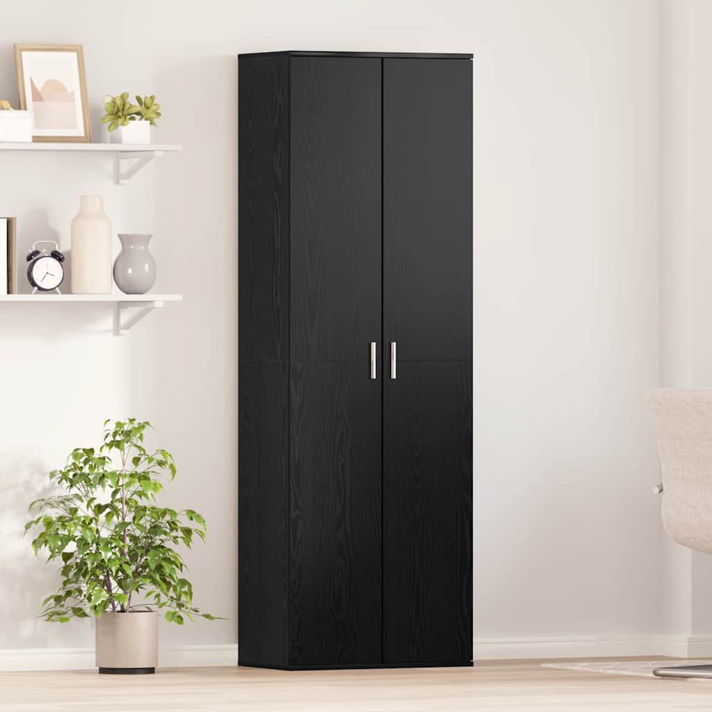 Highboard 60 X 35 X 180 Cm Kompozitní Dřevo Černý Dub