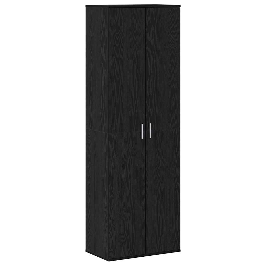 Highboard 60 X 35 X 180 Cm Kompozitní Dřevo Černý Dub