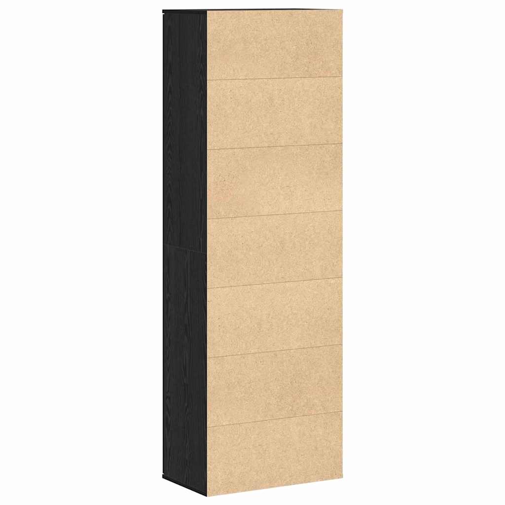 Highboard 60 X 35 X 180 Cm Kompozitní Dřevo Černý Dub