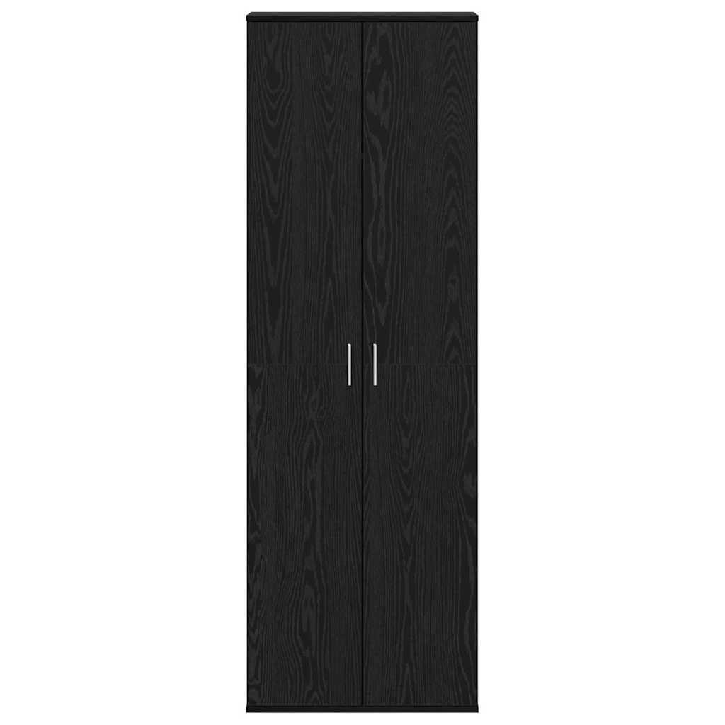 Highboard 60 X 35 X 180 Cm Kompozitní Dřevo Černý Dub