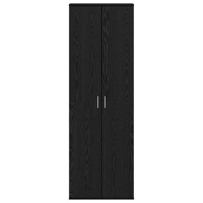 Highboard 60 X 35 X 180 Cm Kompozitní Dřevo Černý Dub