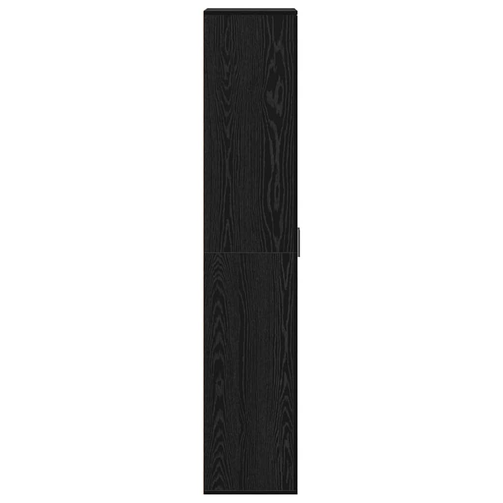 Highboard 60 X 35 X 180 Cm Kompozitní Dřevo Černý Dub