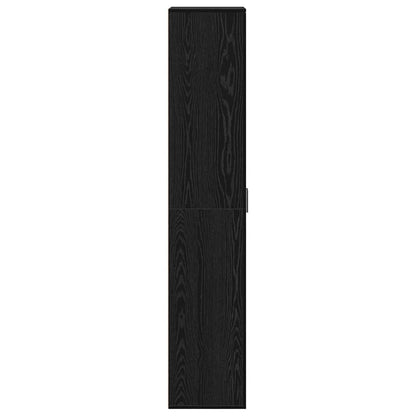 Highboard 60 X 35 X 180 Cm Kompozitní Dřevo Černý Dub