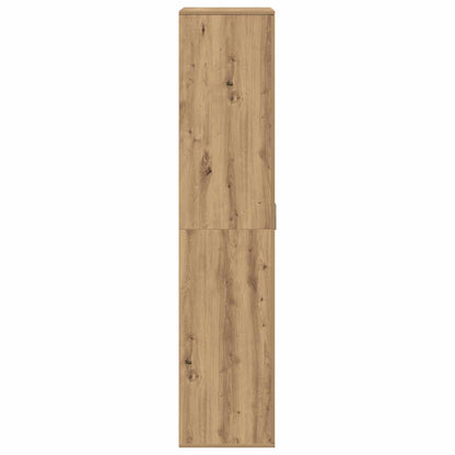 Skříň 80 X 39 X 178 Cm Kompozitní Dřevo Dub Artisan