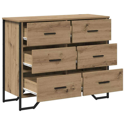 Příborník 6-Zásuvka Artisanový Dub 91 X 35,5 X 74,5 Cm