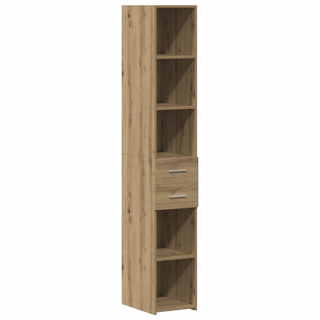 Úložná Skříňka 2 Ks Artisanový Dub 30 X 42,5 X 225 Cm
