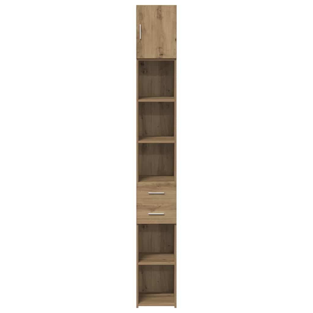 Úložná Skříňka 2 Ks Artisanový Dub 30 X 42,5 X 225 Cm