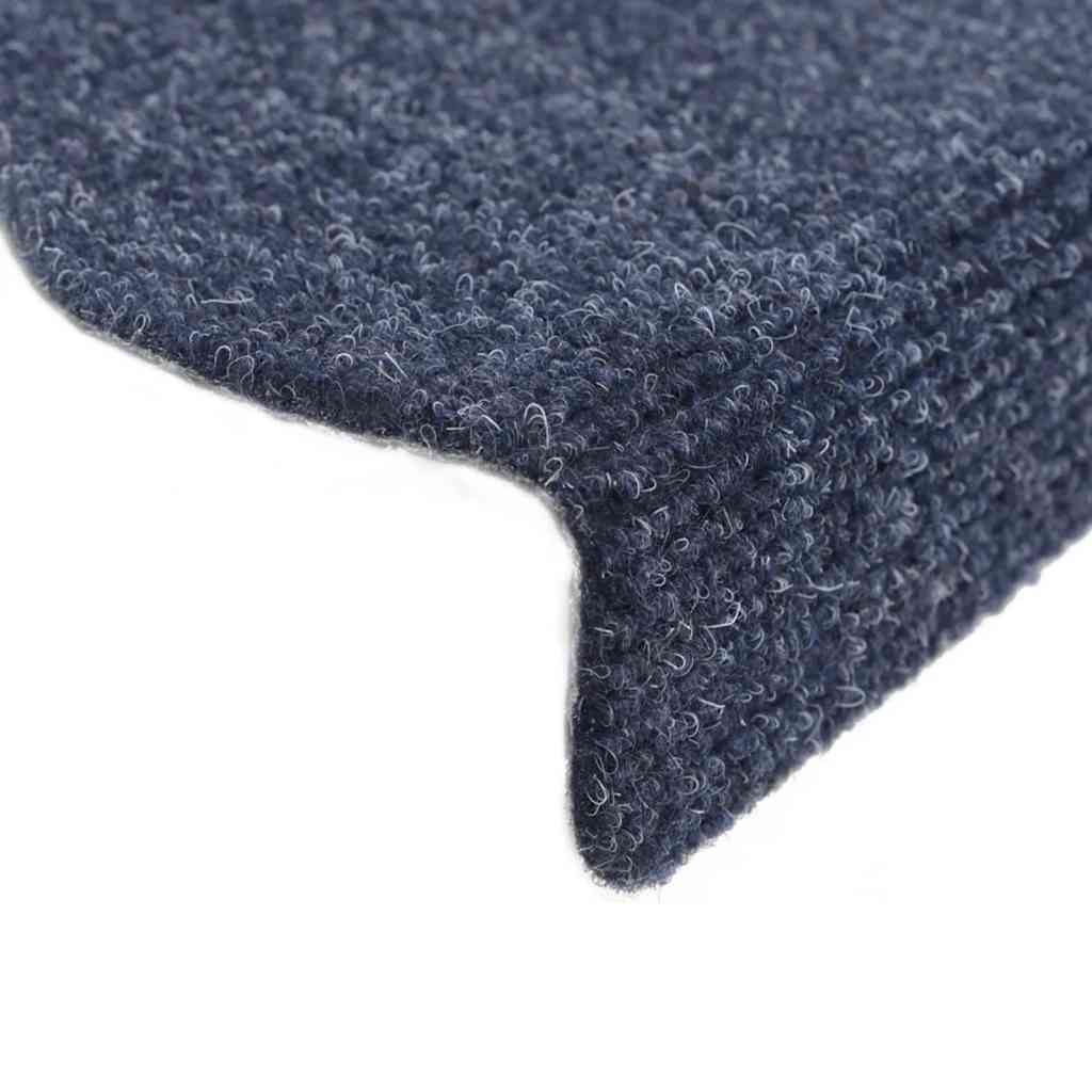 Schodové Rohože Samolepicí 20 Ks 65 X 21 X 4 Cm Modré, Půlkulaté, Velké