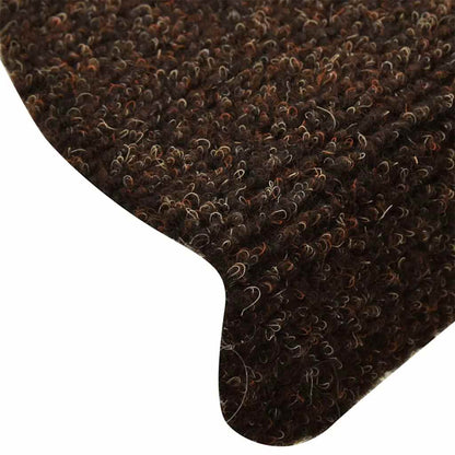 Schodové Rohože Samolepicí 30 Ks 65 X 21 X 4 Cm Hnědé, Půlkulaté, Velké