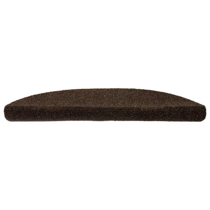 Schodové Rohože Samolepicí 20 Ks 56 X 17 X 3 Cm Hnědé Půlkulaté