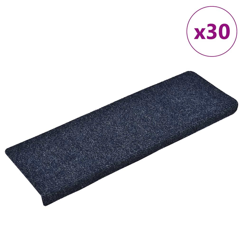 Schodové Rohože Samolepicí 15 Ks 65 X 21 X 4 Cm Tmavě Šedé S Obdélníkovým Okrajem