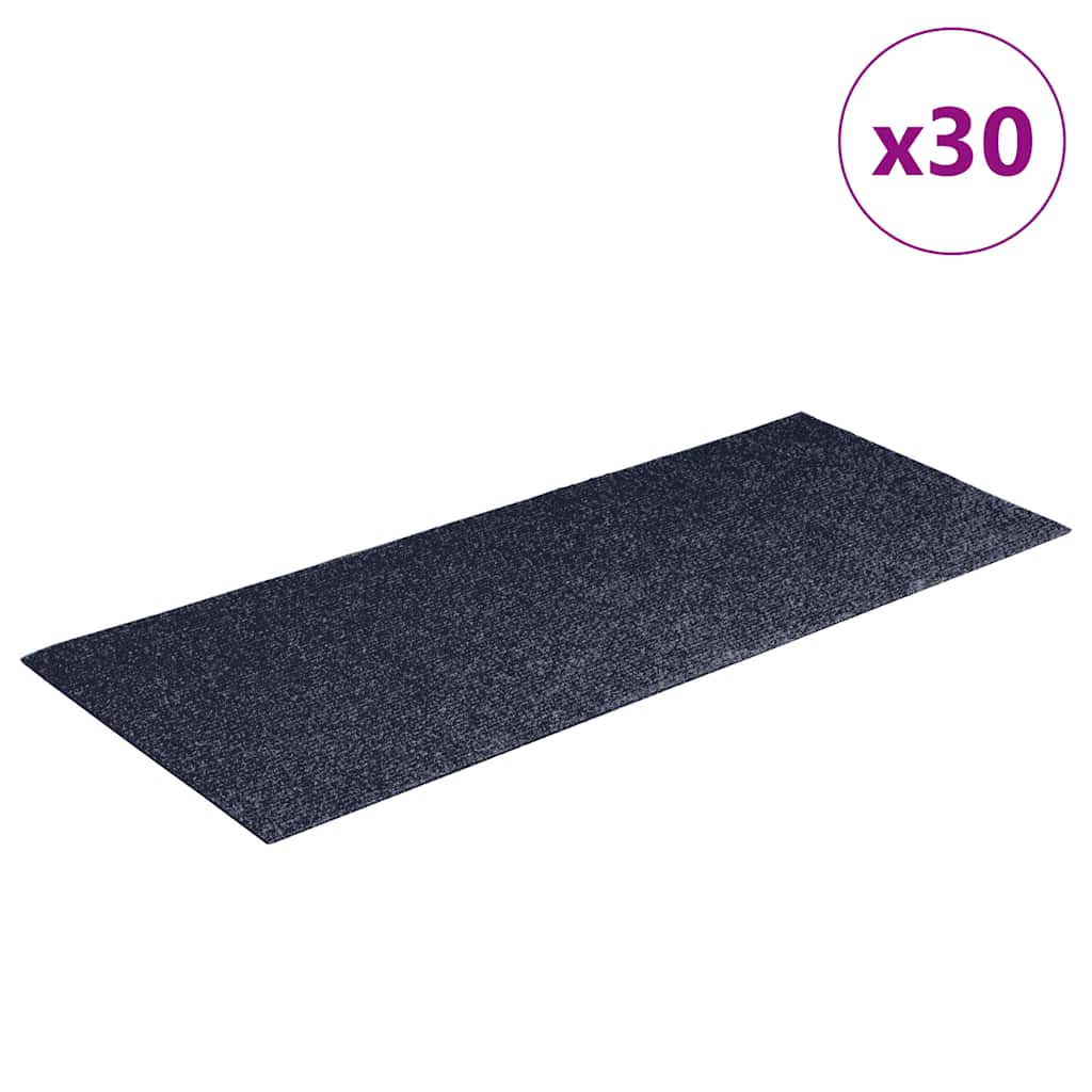Samolepicí Rohože Na Schody 30Ks Šedá Modrá 60X25Cm Obdélníkové