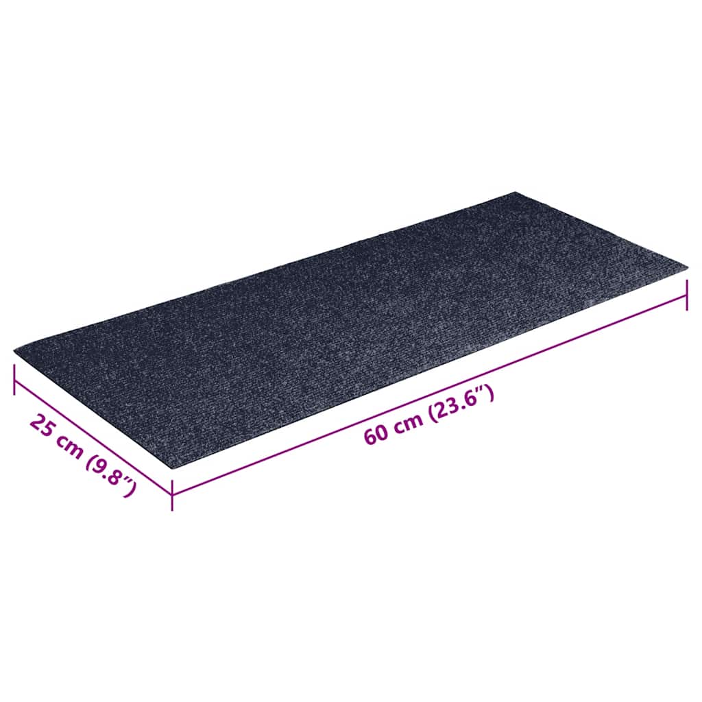 Samolepicí Rohože Na Schody 30Ks Šedá Modrá 60X25Cm Obdélníkové