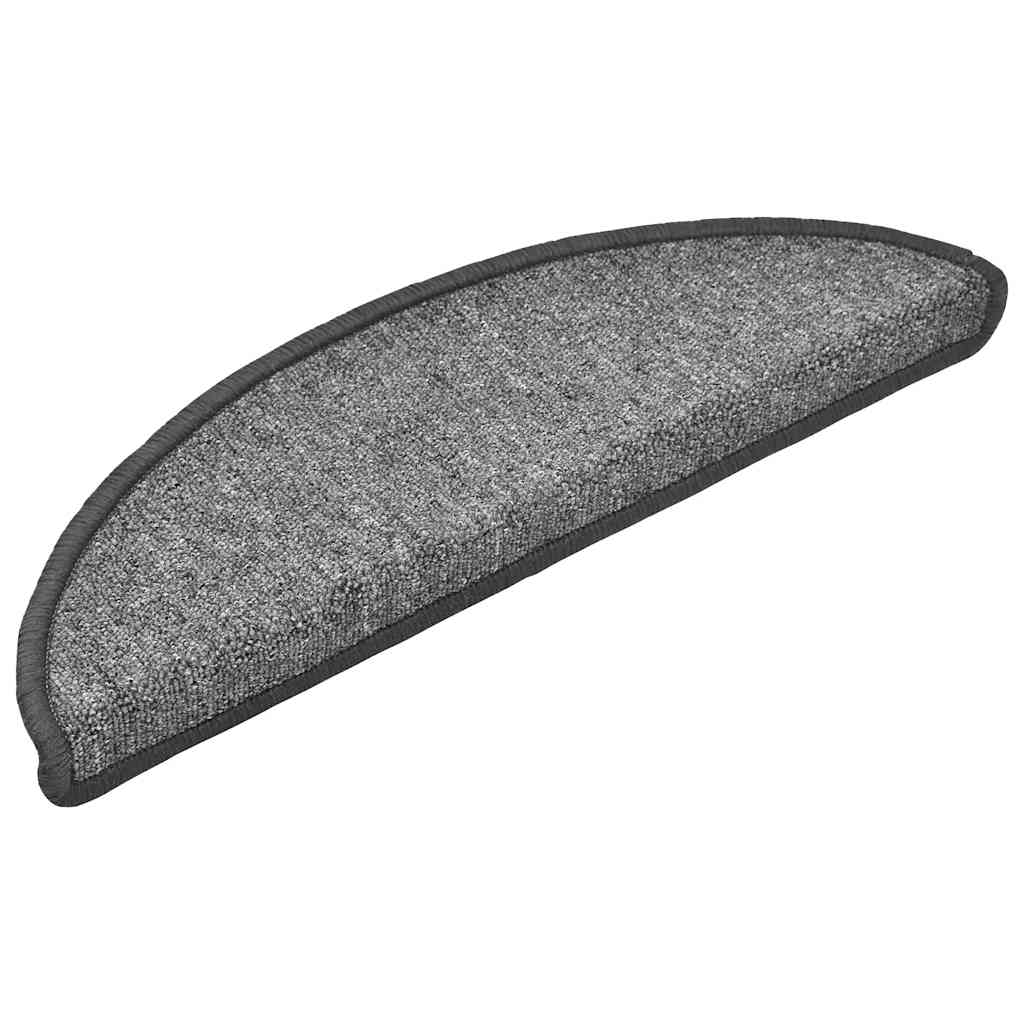 Rohože Na Schody 30 Ks Tmavě Šedé 56X17X3 Cm Tlumeně Bílá