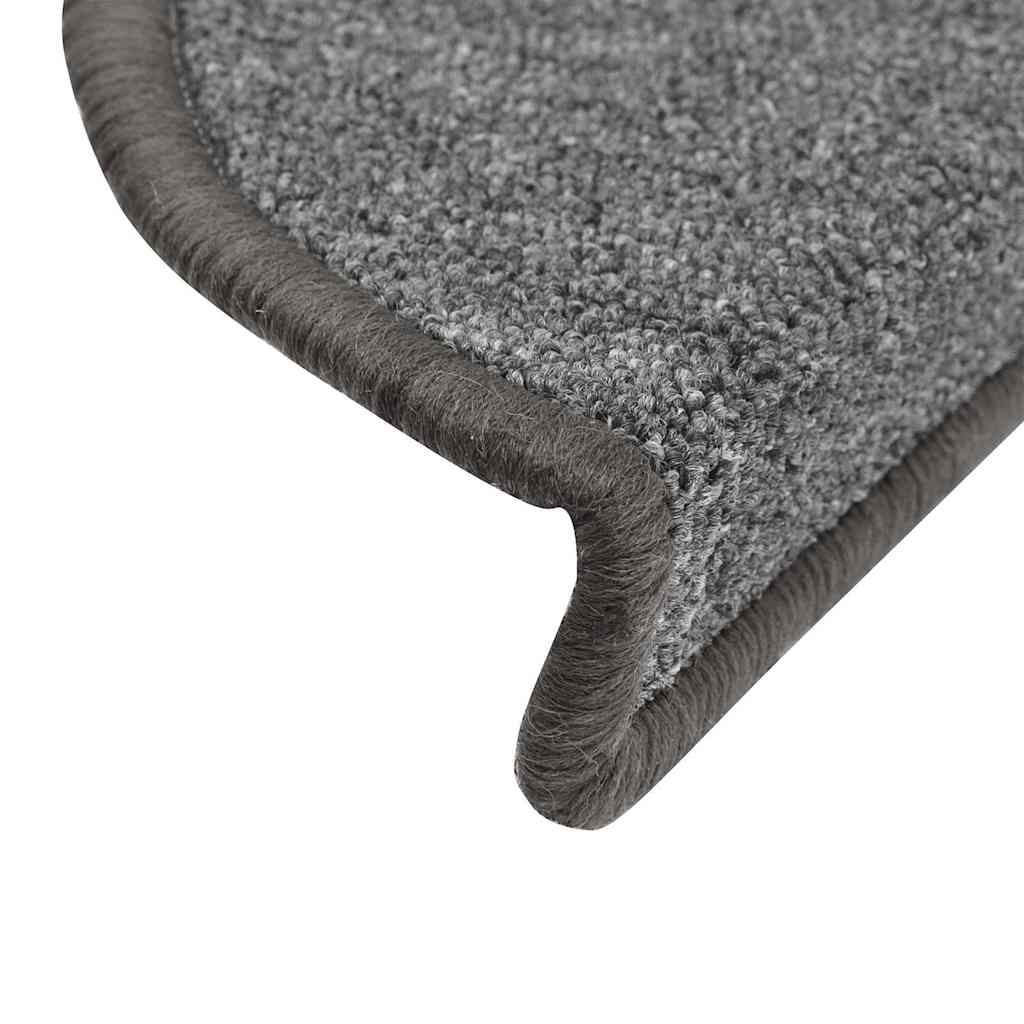 Rohože Na Schody 30 Ks Tmavě Šedé 56X17X3 Cm Tlumeně Bílá
