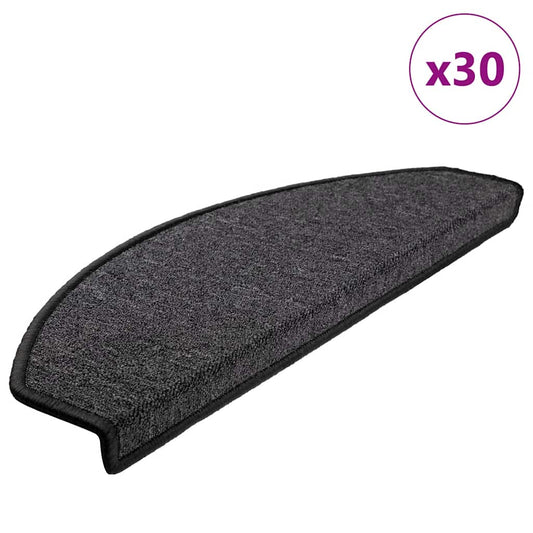 Schodové Rohože 30 Ks Antracitové, Půlkulaté, Velké