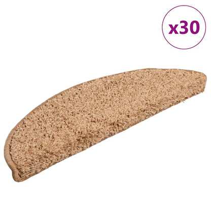 Schodové Rohože 10 Ks Hnědé Půlkulaté