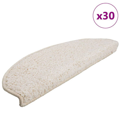 Schodové Rohože 30 Ks Bílé, Půlkulaté, Velké