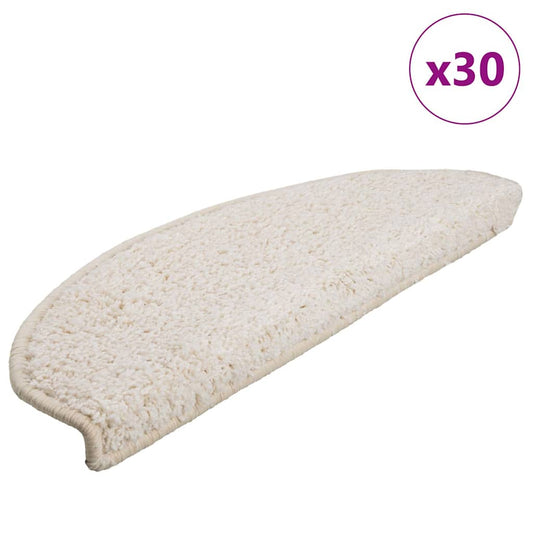 Schodové Rohože 30 Ks Bílé, Půlkulaté, Velké