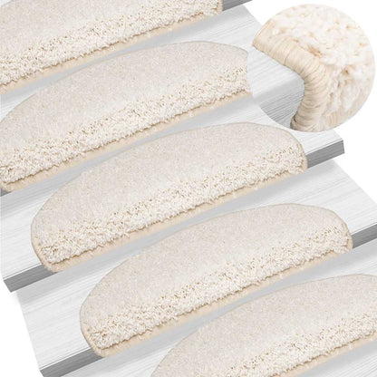 Schodové Rohože 30 Ks Bílé, Půlkulaté, Velké