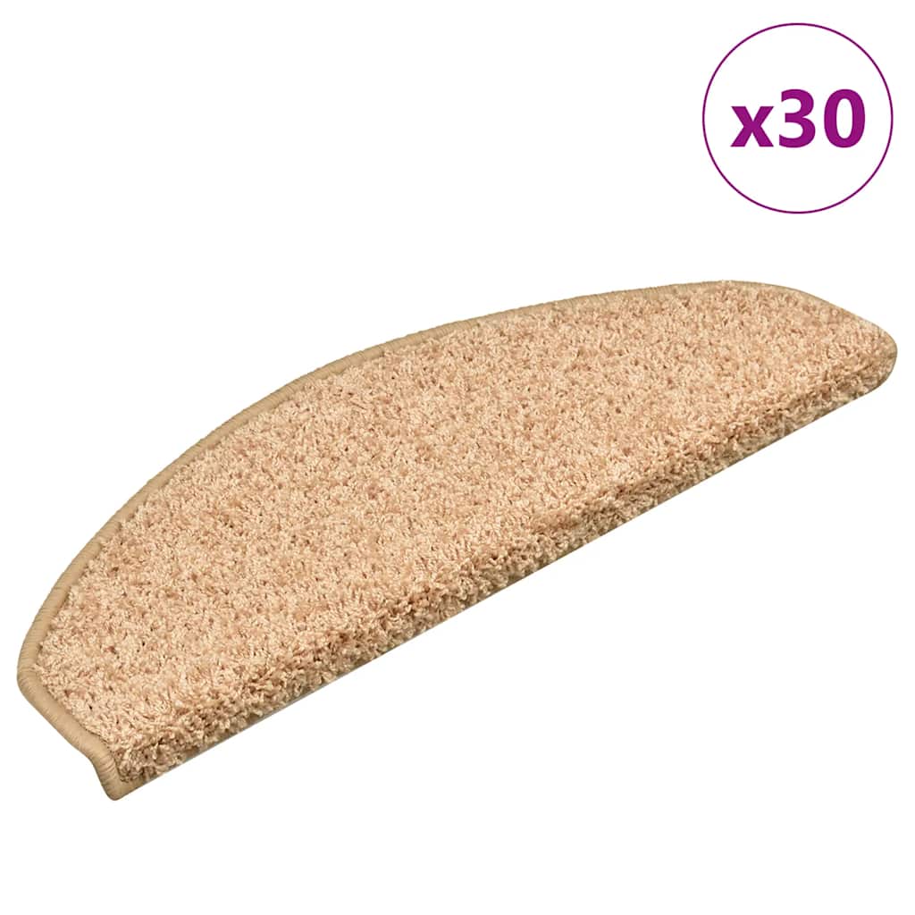 Schodové Rohože 10 Ks Hnědé Půlkulaté