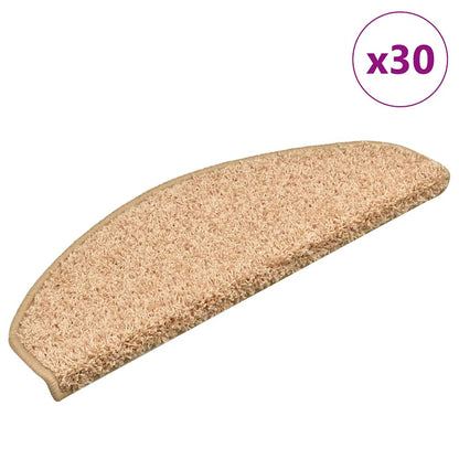 Schodové Rohože 10 Ks Hnědé Půlkulaté