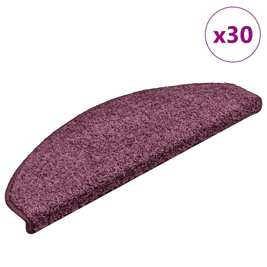 Schodové Rohože 30 Ks Tmavě Fialové, Půlkulaté, Velké