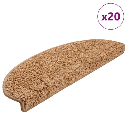 Schodové Rohože 10 Ks Hnědé Půlkulaté