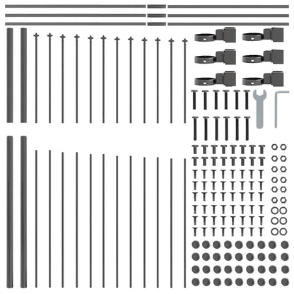 Zahradní Plot Woerden 2 Ks 170 X 215 Cm Práškově Lakovaná Ocel