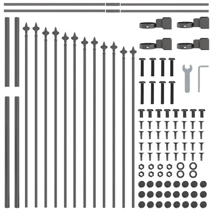 Zahradní Plot Woerden 5 Ks 170 X 140 Cm Práškově Lakovaná Ocel