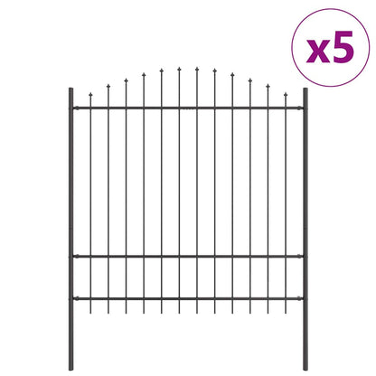 Zahradní Plot Woerden 5 Ks 170 X 215 Cm Práškově Lakovaná Ocel