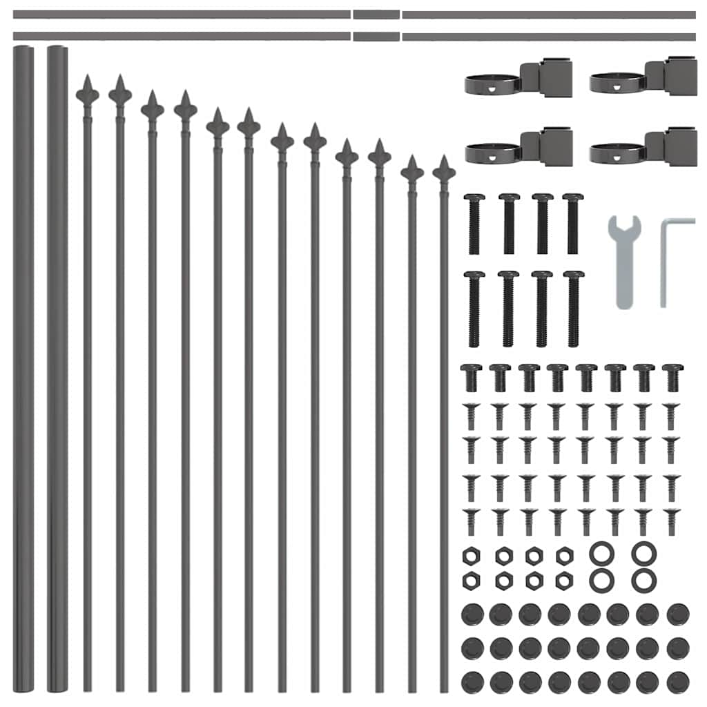 Zahradní Plot Woerden 6 Ks 170 X 115 Cm Práškově Lakovaná Ocel