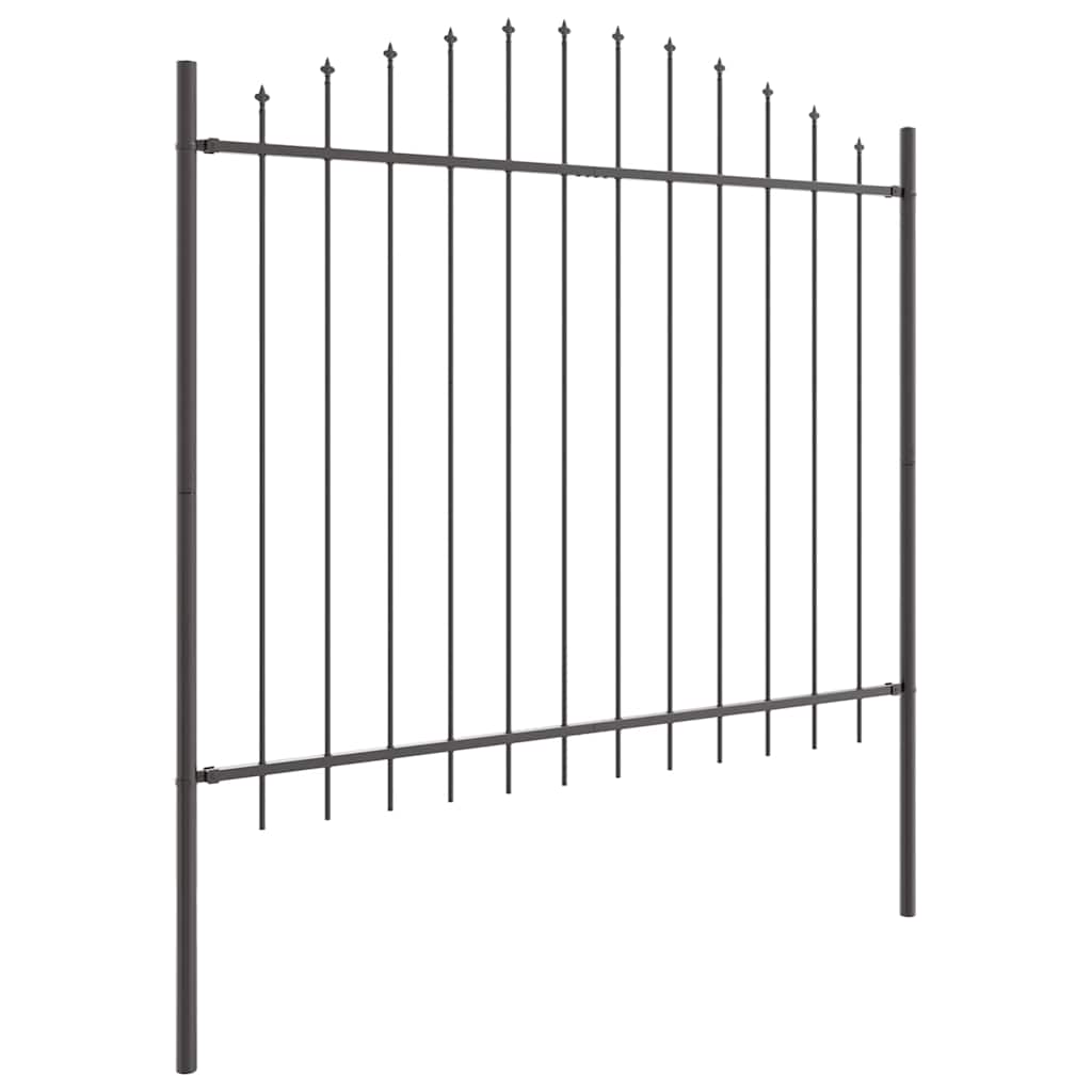 Zahradní Plot Woerden 6 Ks 170 X 190 Cm Práškově Lakovaná Ocel