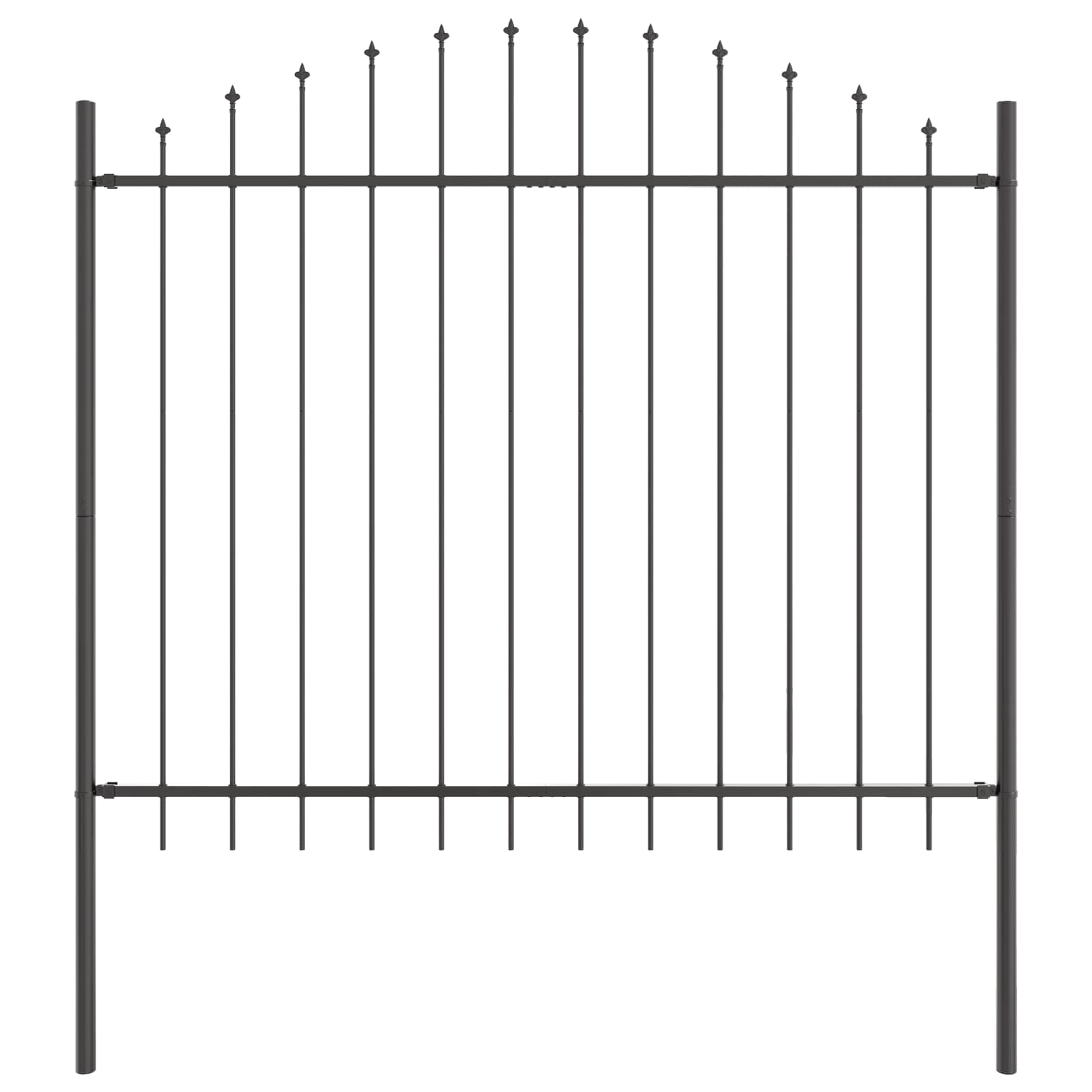 Zahradní Plot Woerden 7 Ks 170 X 190 Cm Práškově Lakovaná Ocel