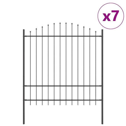 Zahradní Plot Woerden 7 Ks 170 X 215 Cm Práškově Lakovaná Ocel