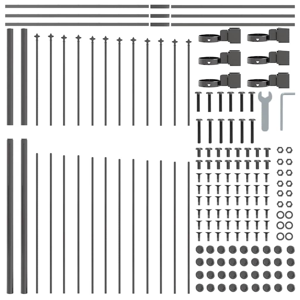 Zahradní Plot Woerden 7 Ks 170 X 215 Cm Práškově Lakovaná Ocel