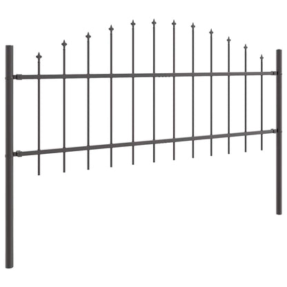 Zahradní Plot Woerden 8 Ks 170 X 115 Cm Práškově Lakovaná Ocel