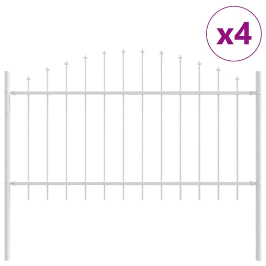 Zahradní Plot Woerden 4 Ks 170 X 140 Cm Práškově Lakovaná Ocel